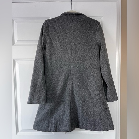 Grey warm trench coat/pea coat - Picture 2 of 5